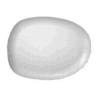 Тарелка «Исола» мелкая;фарфор;,H=22,L=320,B=240мм;белый