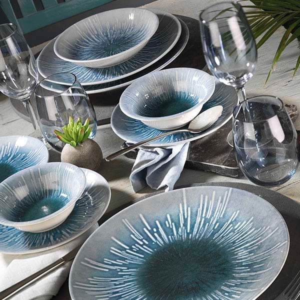 Салатник «Нанокрем Блю»;фарфор;260мл;D=120,H=52мм;голуб.