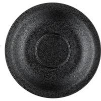 Блюдце «Кунстверк Блэк»;фарфор;D=140/52мм;черный