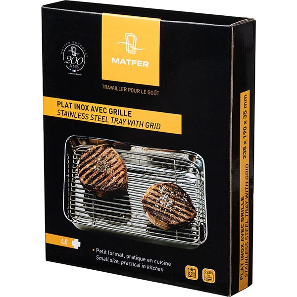 Гриль;сталь нерж.;,H=35,L=235,B=190мм