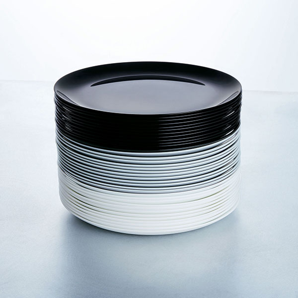 Тарелка «Эволюшн Блэк» мелкая;стекло;D=25,H=17см;черный