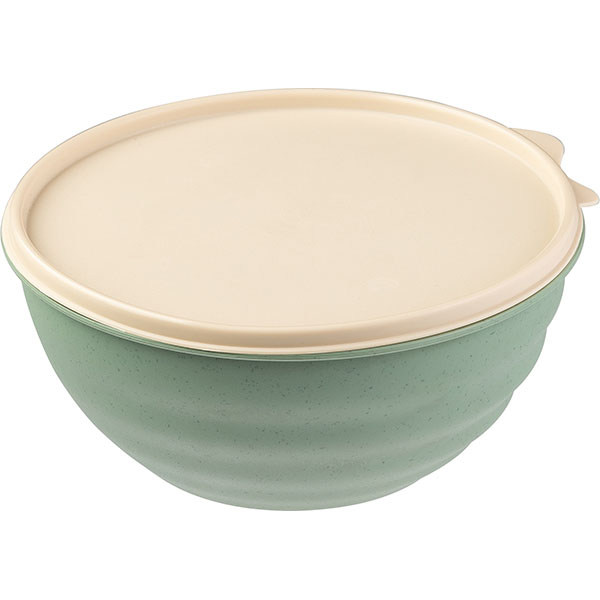 Миска с крышкой;полипроп.;0,85л;D=145,H=60мм;зелен.