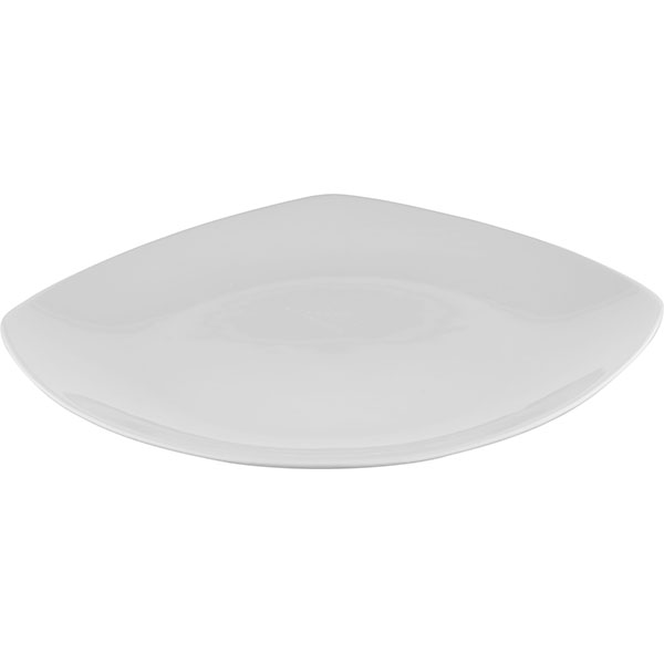 Тарелка «Гамма» мелкая квадратная;фарфор;,L=25,B=25см;белый