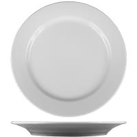 Тарелка «Тренд» мелкая;фарфор;D=21см;белый