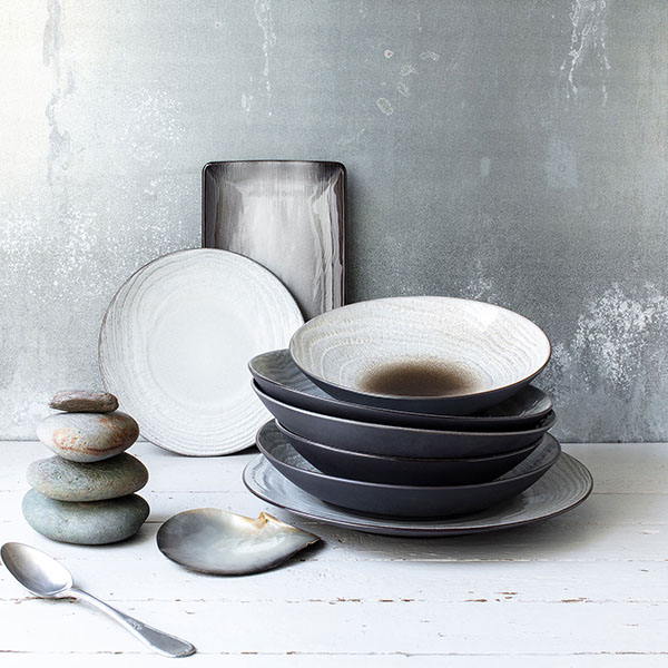 Салатник «Свелл»;керамика;D=150,H=56мм;черный,коричнев.