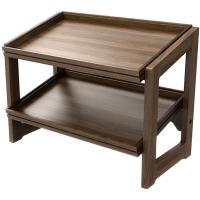 Витрина для выкладки (2 полки);орех;,H=44,1,L=57,4,B=32,3см;тем.дерево