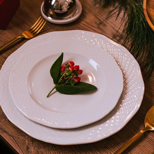 Тарелка «Афродита» мелкая;фарфор;D=270,H=22мм;белый