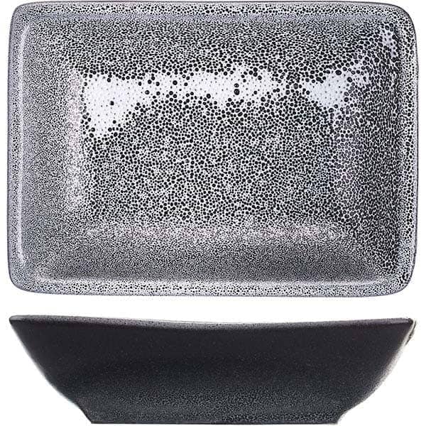 Соусник «Млечный путь»;фарфор;50мл;,H=25,L=95,B=70мм;черный,серый