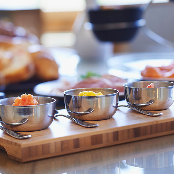 Блюдо для подачи для соусников;бамбук;,H=15,L=250,B=120мм;св. дерево