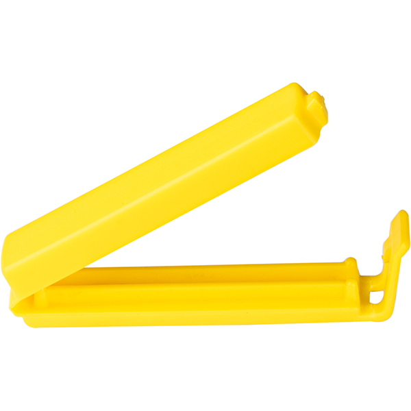 Клипса универс. д/пакетов;полипроп.;,L=8см;желт.