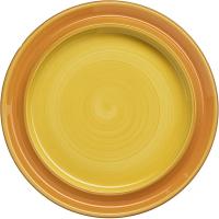 Тарелка «Фридом Йеллоу» мелкая;фарфор;D=26см;белый,желт.