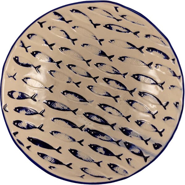 Салатник «Талассиос»;керамика;0,8л;D=19,H=6см;бежев.,синий