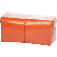 Салфетки «Папирус» 24*24см[400шт];бум. салфет.;,H=16,L=25,B=12,5см;оранжев.