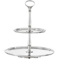 Этажерка «Контур»;сталь нерж.,посеребрен.;D=18/28,H=31см