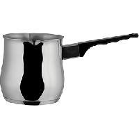 Турка;сталь нерж.,пластик;200мл;D=75,H=70,L=110мм;серебрист.,черный