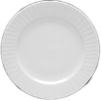 Тарелка «Нестор» мелкая;фарфор;D=24,H=2см;белый