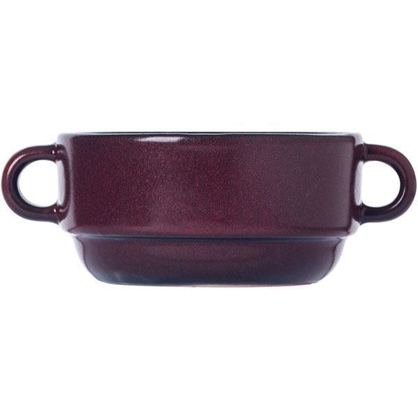 Чашка бульонная «Млечный путь красный»;фарфор;300мл;D=115,H=55мм;красный,черный