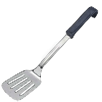 Лопатка кухонная;сталь нерж.;,L=360,B=77мм;металлич.,черный