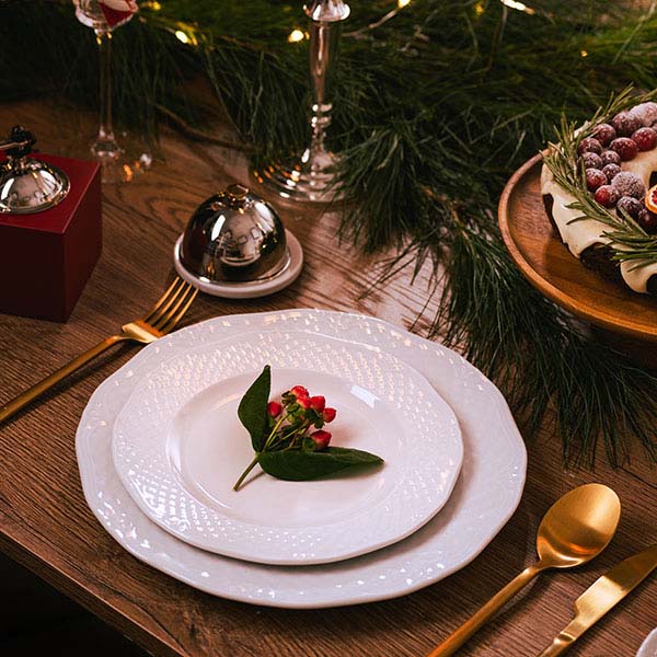 Тарелка «Афродита» мелкая;фарфор;D=270,H=22мм;белый