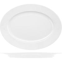 Блюдо «Жансан» овальное;фарфор;,H=18,L=290,B=220мм;белый