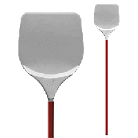 Лопата для пиццы 36*36см 36*36см;алюмин.;,L=1,7 м;металлич.,металлич.