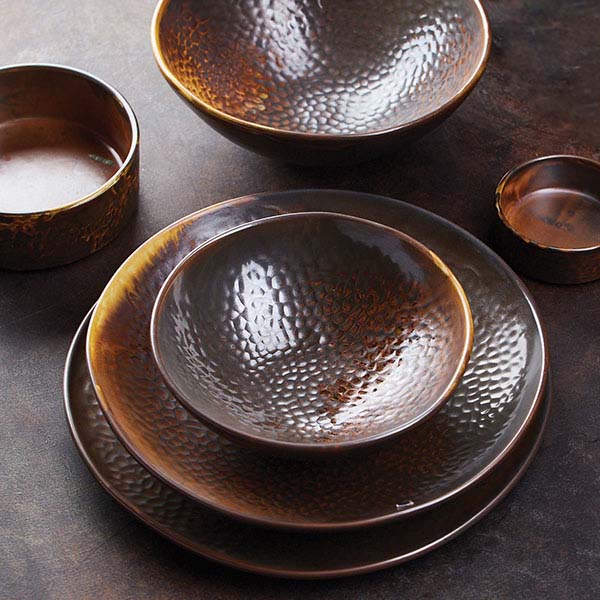 Тарелка глубокая «Мак»;фарфор;D=255,H=45мм;медный