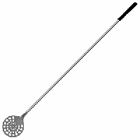 Лопата поворот. д/пиццы перф.;сталь нерж.,резина;D=16,L=170см;металлич.,черный