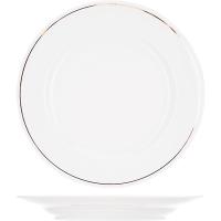 Тарелка «Идиллия» мелкая;фарфор;D=24,H=3см;белый,золотой