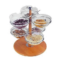 Диспенсер для мюсли 6емкостей;пластик,сталь нерж.