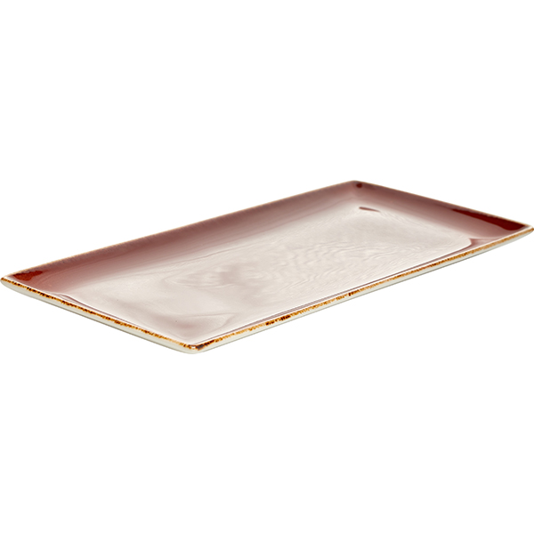 Блюдо «Террамеса Мокка» прямоугольное;фарфор;,L=37,B=16,5см;тем.корич.