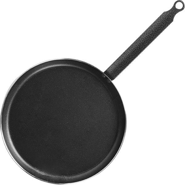 Сковорода для блинов «Клас Шеф»;алюмин.,тефлон;D=24,H=2,L=45см;синий,черный