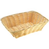 Корзина плетеная для хлеба;полиротанг;,H=70,L=215,B=155мм;св. дерево