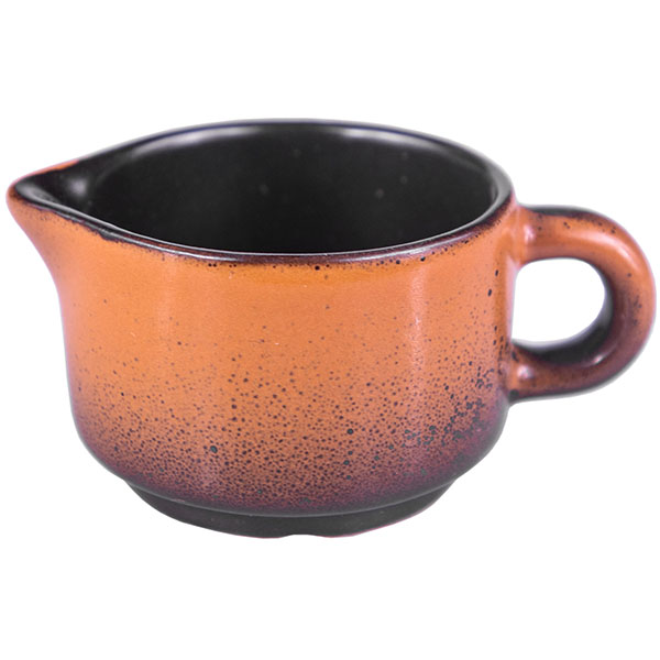 Сливочник «Млечный путь оранжевый»;фарфор;50мл;D=65,H=40мм;оранжев.,черный