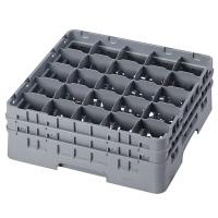 Кассета для бокалов 25 ячеек Dmax=87,Hmax=155мм;полипроп.;,H=18,4,L=50,B=50см;серый