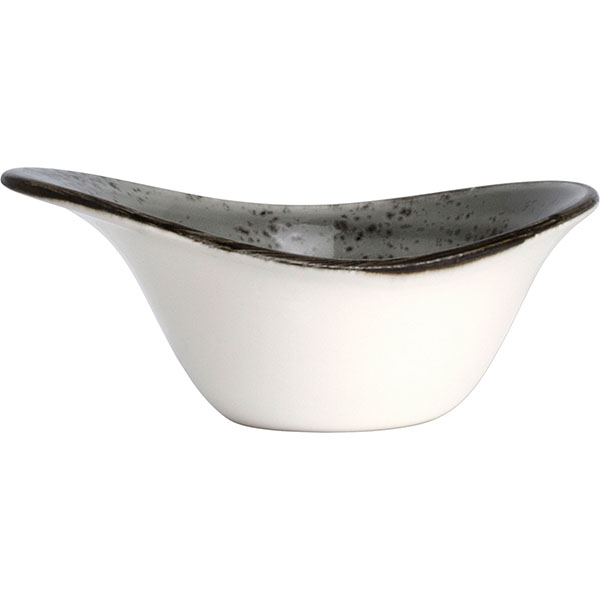 Салатник «Урбан»;фарфор;125мл;,H=55,L=130мм;серый