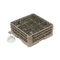 Кассета для бокалов 9 ячеек Dmax=149,Hmax=160мм;полипроп.;,H=18,L=50,B=50см;бежев.