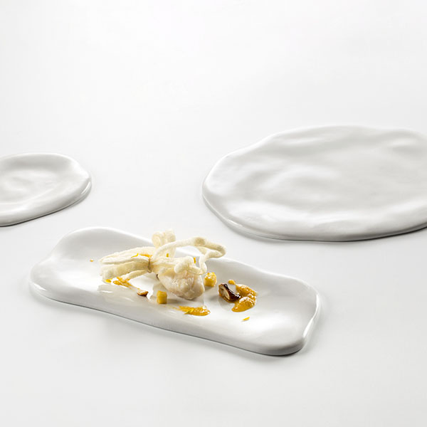 Тарелка «Нуагес» мелкая;фарфор;,L=16,B=12см;белый