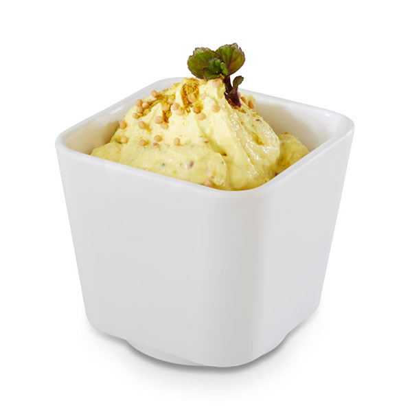 Салатник квадратный;пластик;150мл;,H=60,L=65,B=65мм;белый