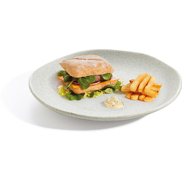 Тарелка «Рокалео Натюр» мелкая;фарфор;D=25,5см;серый