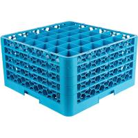 Кассета для бокалов 36 ячеек max=74*74,Hmax=241мм;полипроп.;,H=26,7,L=50,B=50см;голуб.