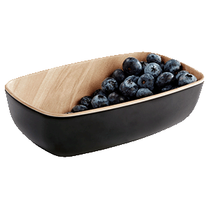 Салатник GN1/9;пластик;0,5л;,H=55,L=176,B=108мм;черный,бежев.