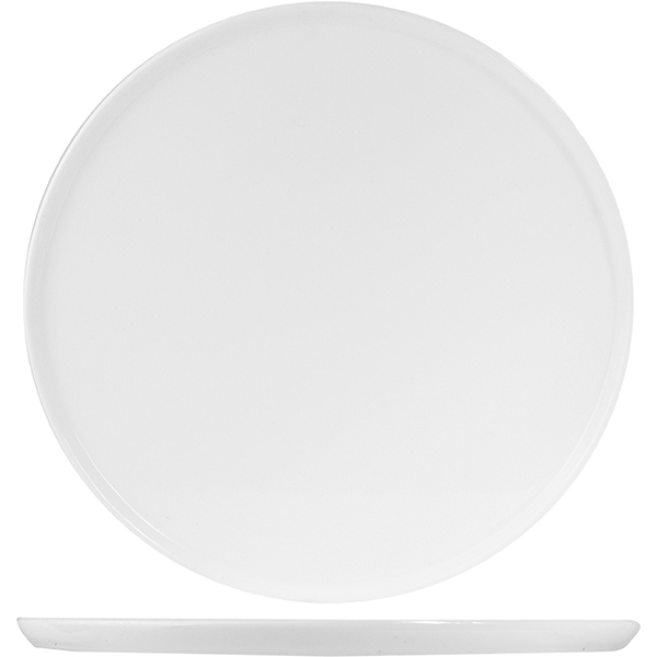 Блюдо «Кунстверк» круглое;фарфор;D=33,H=1см;белый
