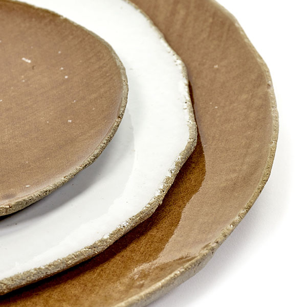 Тарелка;бетон;D=20см;коричнев.,серый