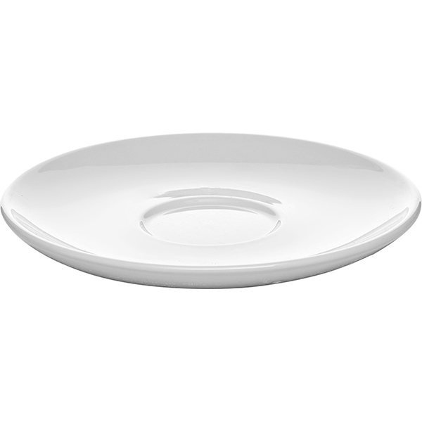 Блюдце «Лив»;фарфор;D=150/50,H=17мм;белый
