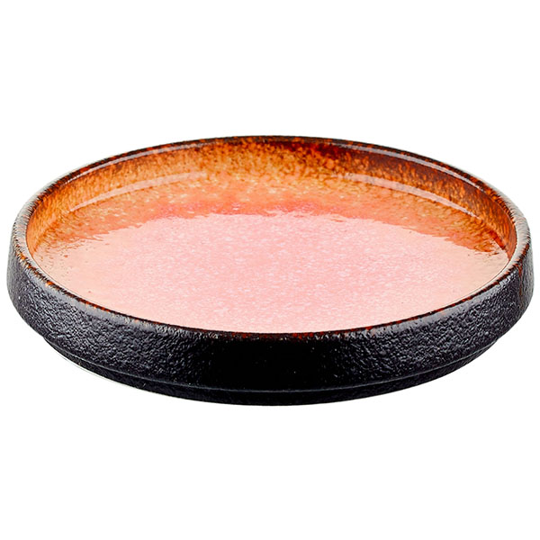 Тарелка «Агат»;фарфор;D=10,4см;красный