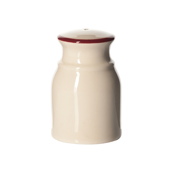 Солонка «Кларет»;фарфор;D=4,H=7см;бежев.,бордо