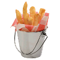 Ведро для картофеля фри «Ведро»;сталь нерж.;330мл;D=90,H=85мм;металлич.