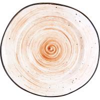 Блюдце «Пастораль»;фарфор;D=14/6см;оранжев.