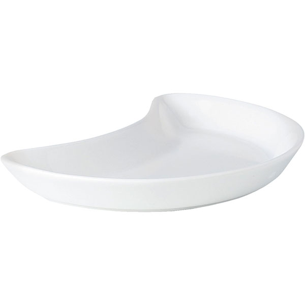 Блюдо «Симплисити» полумесяц;фарфор;,H=25,L=200,B=115мм;белый