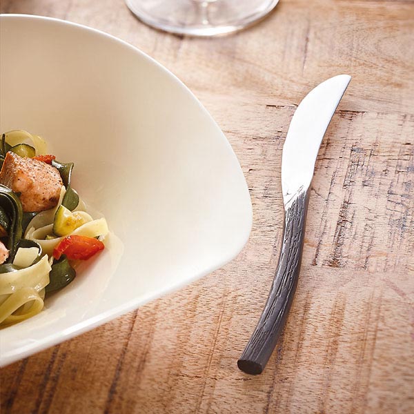 Нож столовый;сталь нерж.;,L=23,5см;черный,металлич.